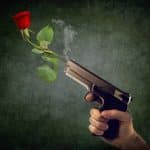 gun and flower