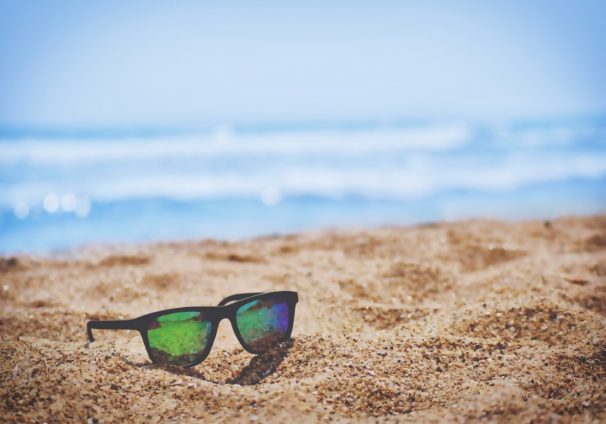 sunglasses on beach