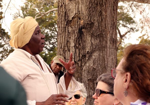 Interpreter Valarie Holmes portrays Angela