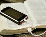 Bible and cellphone