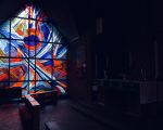 stained glass and darkness