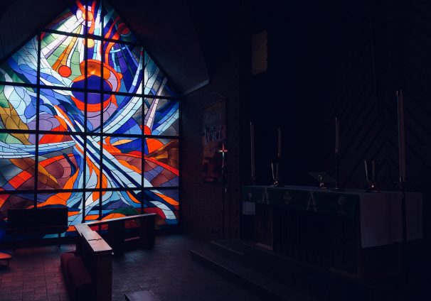 stained glass and darkness