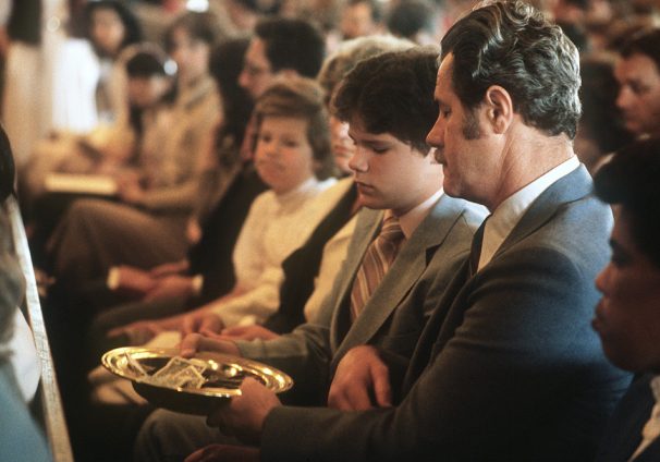 collection plate in church
