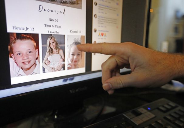 Austin Cloes points to computer screen