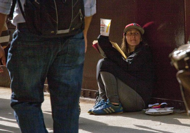 panhandler in Chicago