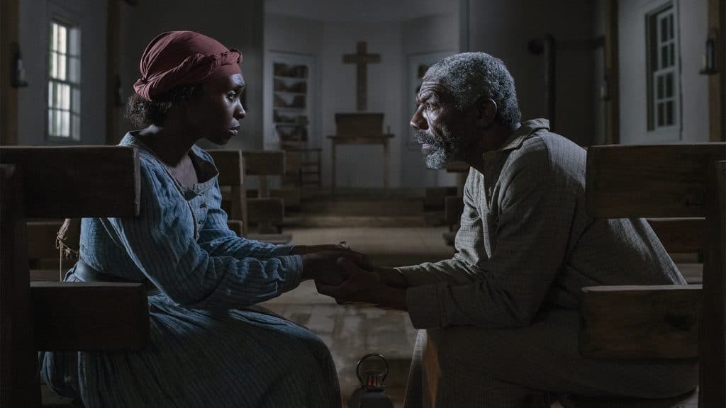Cynthia Erivo stars as Harriet Tubman and Vondie Curtis-Hall as Reverend Green