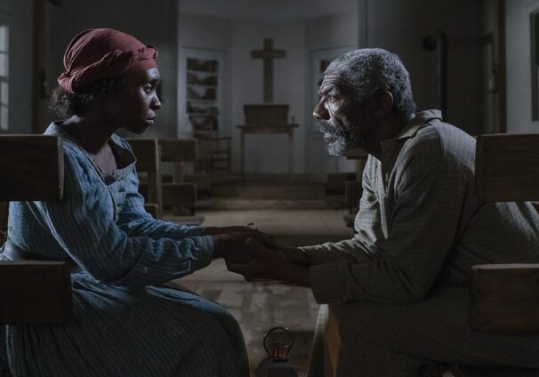 Cynthia Erivo stars as Harriet Tubman and Vondie Curtis-Hall as Reverend Green