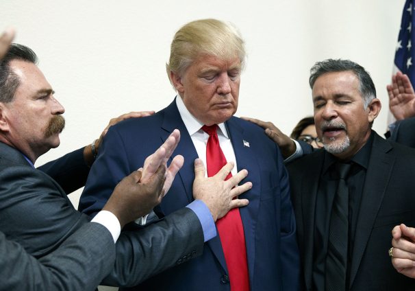 pastors pray with President Trump