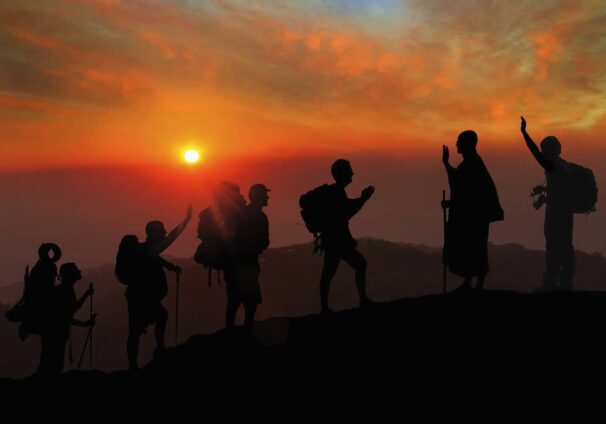 people with backpacks