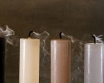 candles with smoke