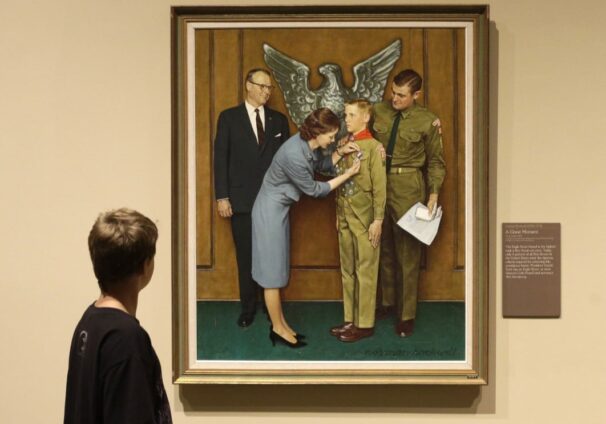 Boy Scout-themed Norman Rockwell painting