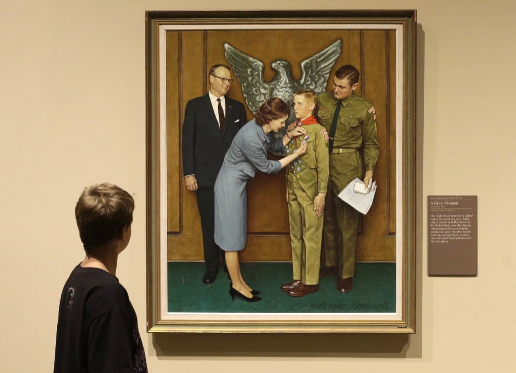 Boy Scout-themed Norman Rockwell painting
