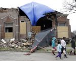 Hopewell Missionary Baptist Church, damaged by tornado