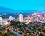 salt Lake City in the evening