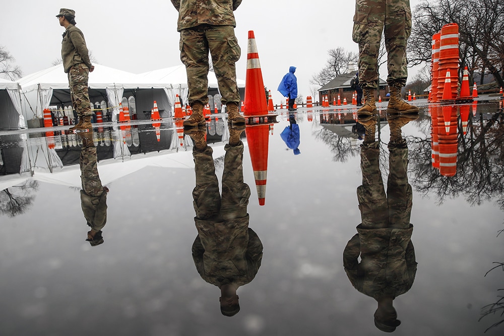 National Guard at testing facility