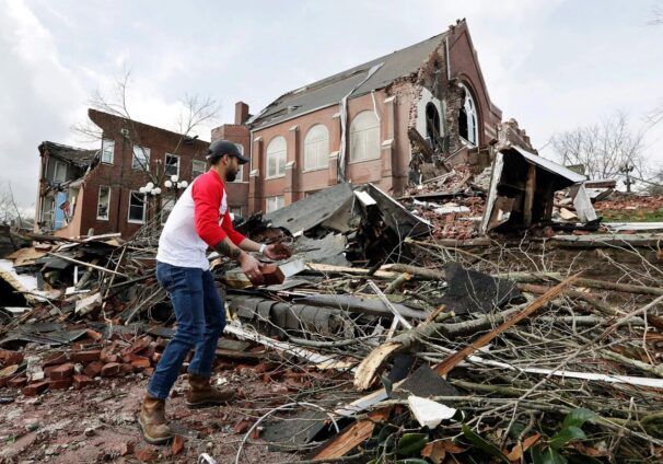 Tornado damage - TN church