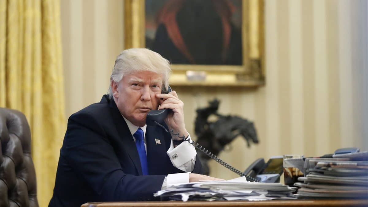 Trump on phone