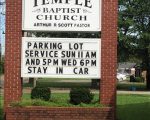 church drive in service sign