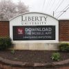 Liberty University entrance sign
