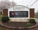 Liberty University entrance sign