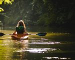 woman in kayak