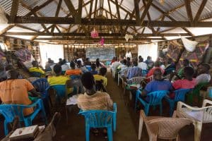 Bible school in Uganda refugee camp