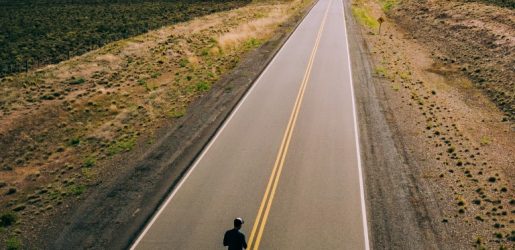 man on highway