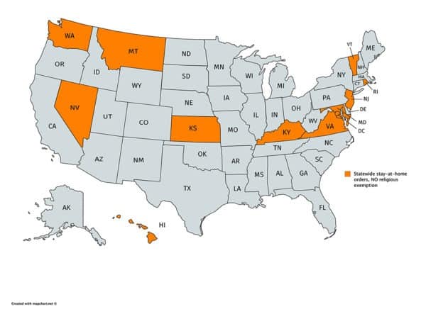 See Which States Have Religious Exemptions in Their Stay-At-Home Orders ...