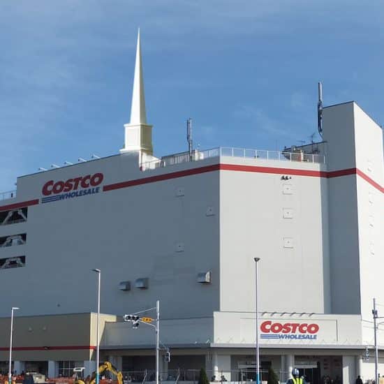 Costco with a steeple