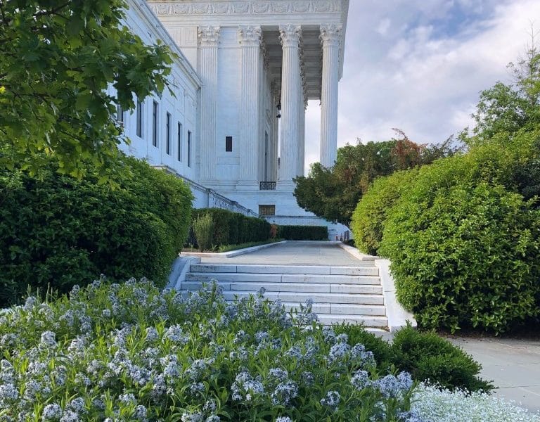 flowers at Supreme Court building