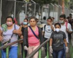Workers wear masks in Nicaragua