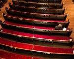 Lone woman in pews