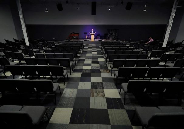 pastor giving livestreamed message