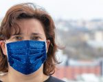 woman with face mask