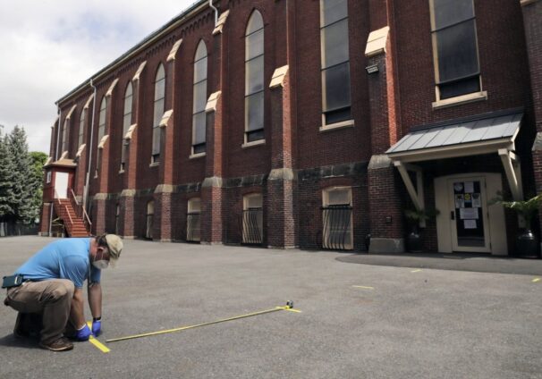 marking socially distanced spots