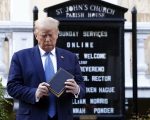 Donald Trump holds a Bible