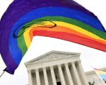 rainbow flag at Supreme Court