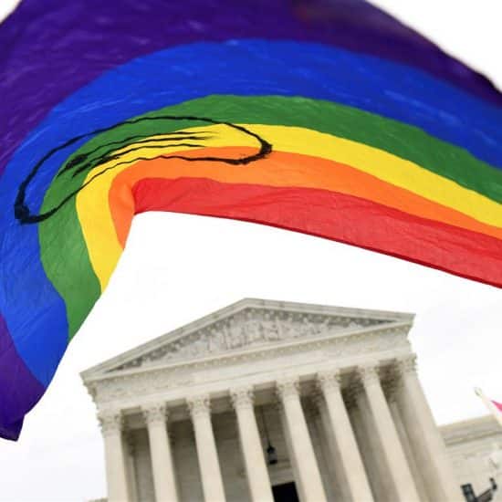 rainbow flag at Supreme Court