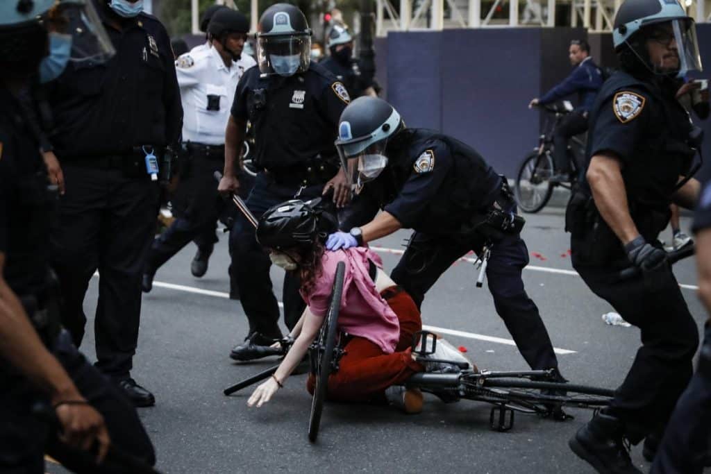 Protestor arrested