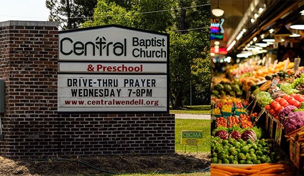 church and groceries